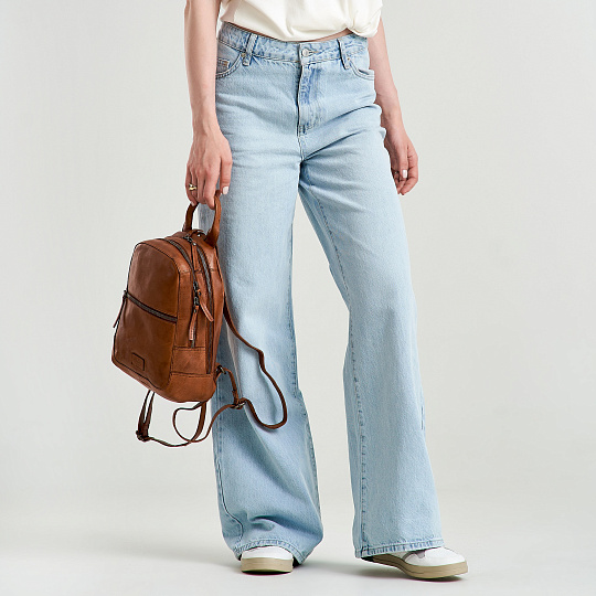 Рюкзак Dr.Koffer из натуральной кожи светло-коричневый