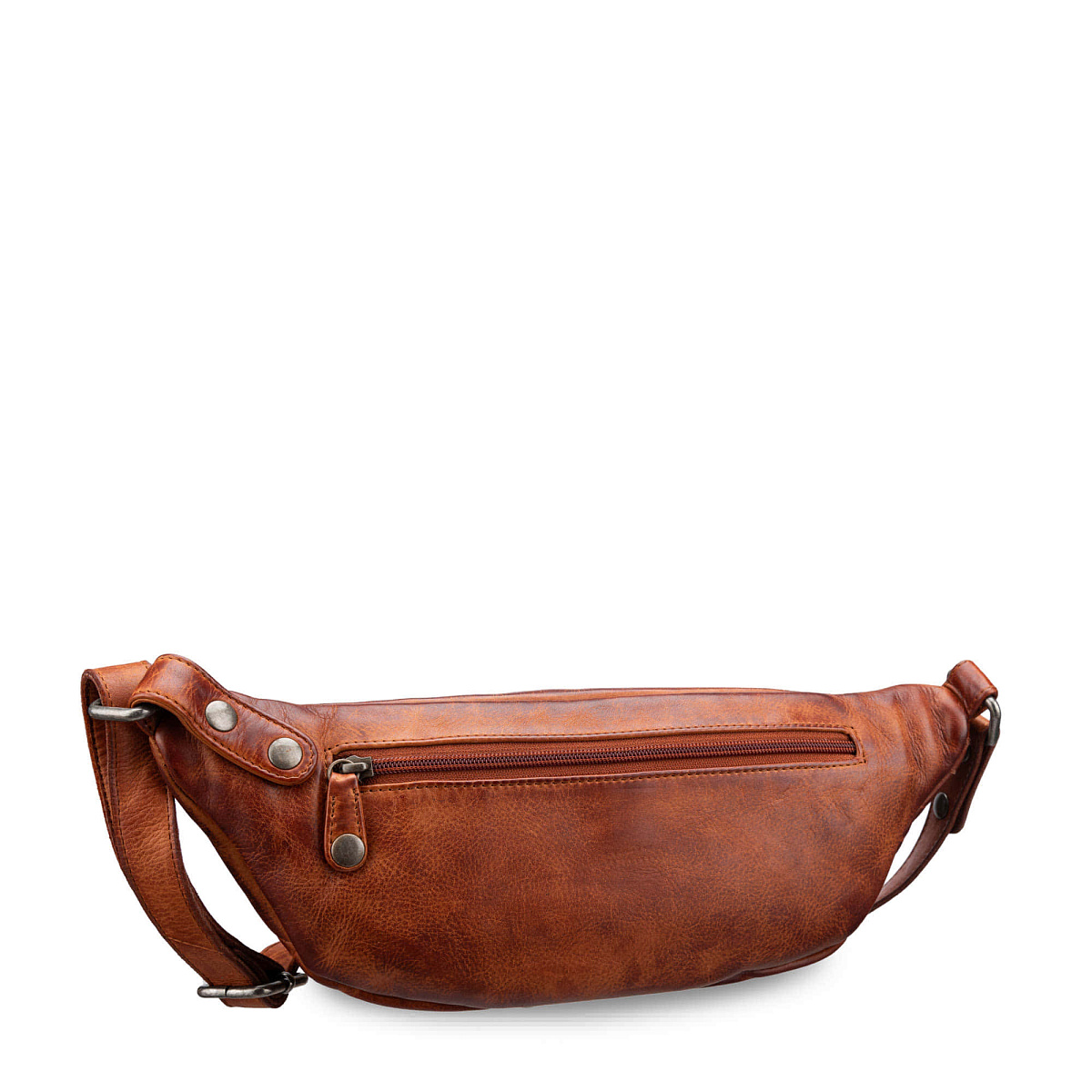 Сумка на пояс Dr. Koffer из натуральной кожи коричневая