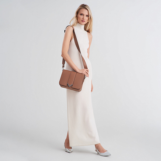 Женская сумка Dr.Koffer из натуральной кожи коричневая