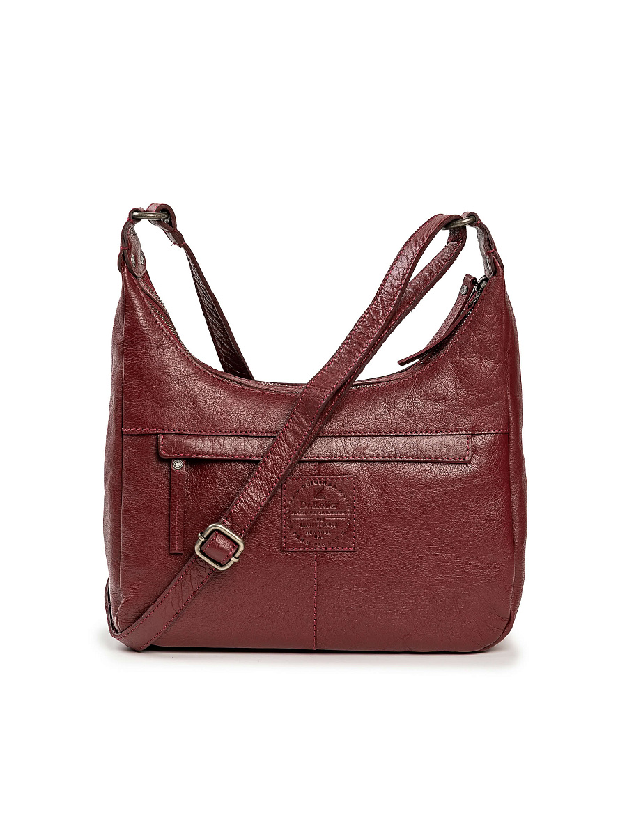 Женская сумка Dr.Koffer из натуральной кожи бордовая