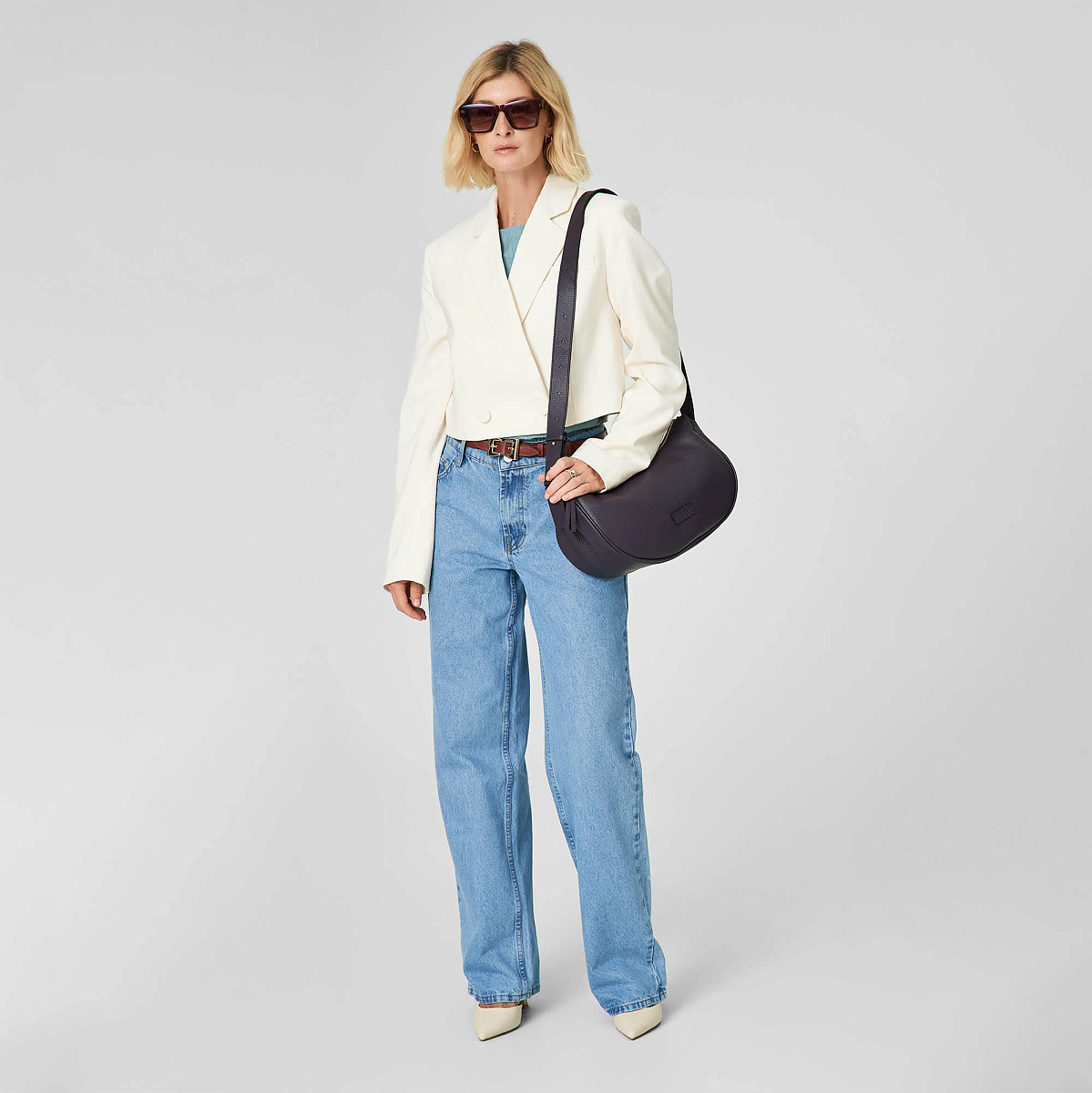 Женская сумка Dr. Koffer из натуральной кожи фиолетовая