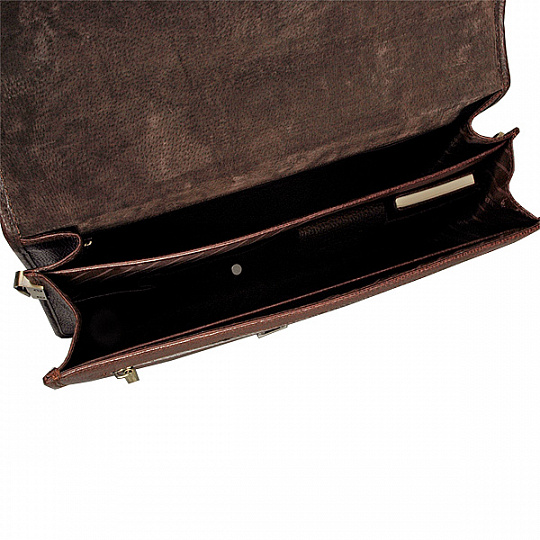 Стильный портфель с вместительными секциями для документов и личных вещей (шоколадного цвета) Dr.Koffer P402105-02-09