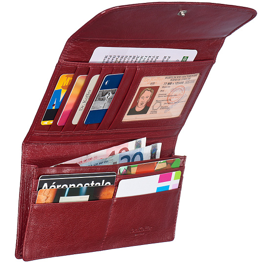 Портмоне Dr.Koffer из натуральной кожи красное