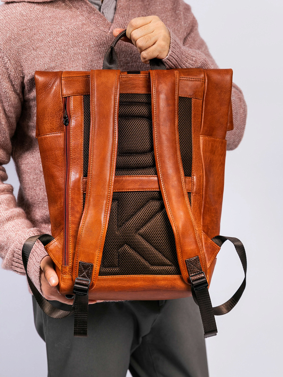 Рюкзак Dr. Koffer из натуральной кожи коричневый