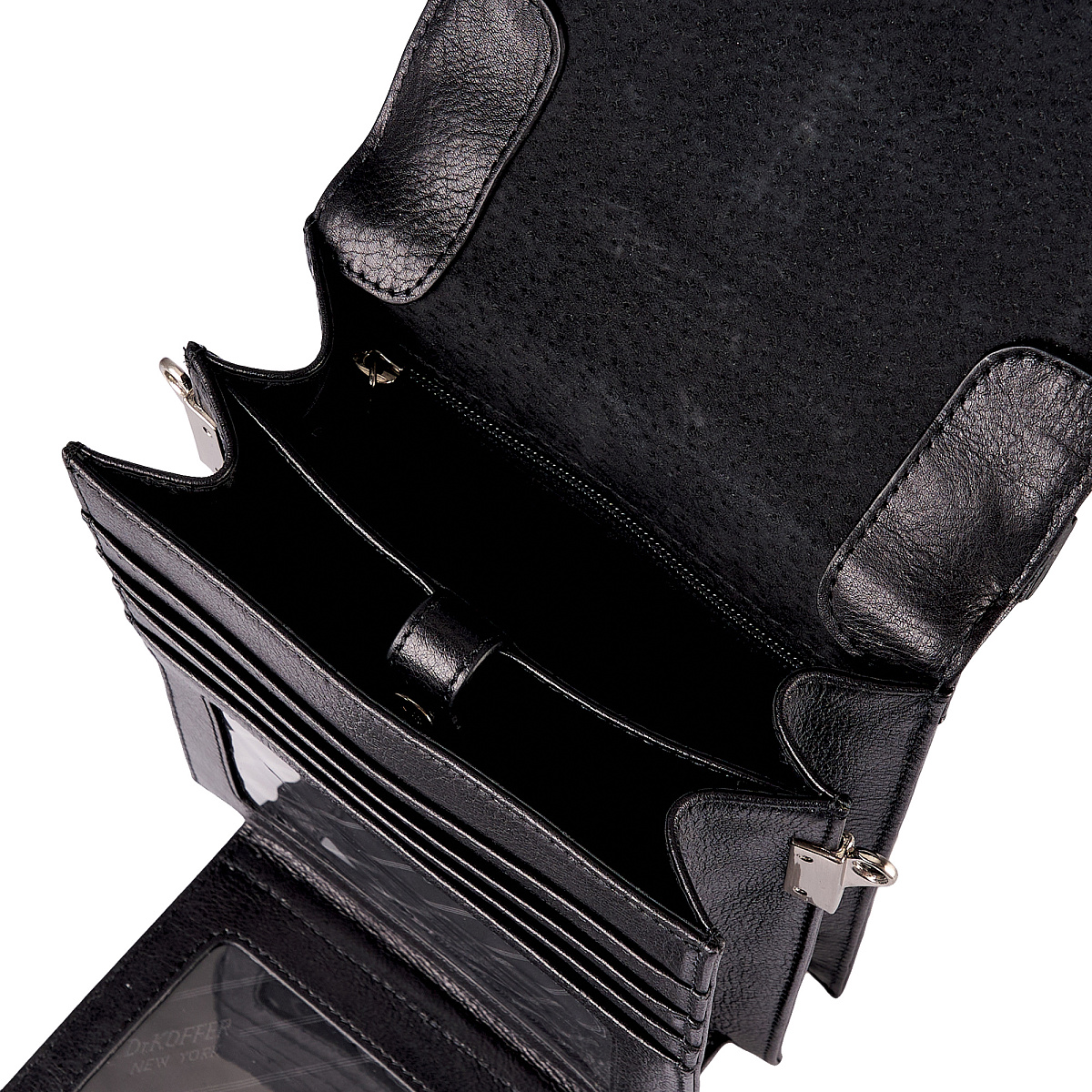 Сумка через плечо Dr.Koffer из натуральной кожи черная