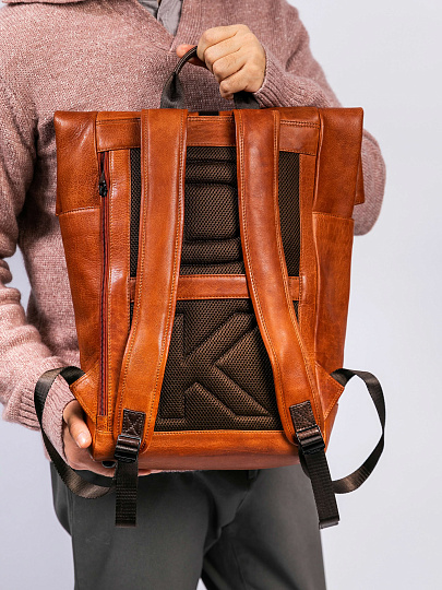 Рюкзак Dr. Koffer из натуральной кожи коричневый