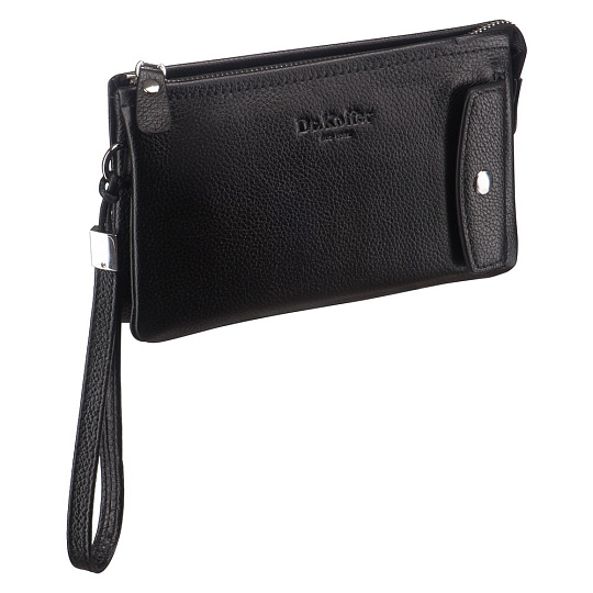 Сумка барсетка из натуральной кожи Dr. Koffer черная