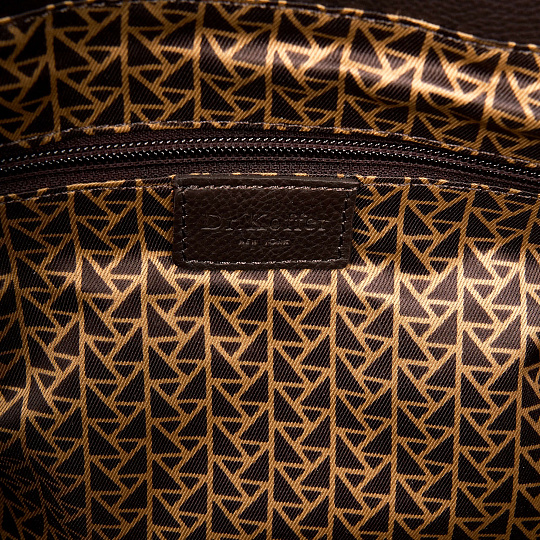 Деловая сумка Dr.Koffer из натуральной кожи темно-коричневая