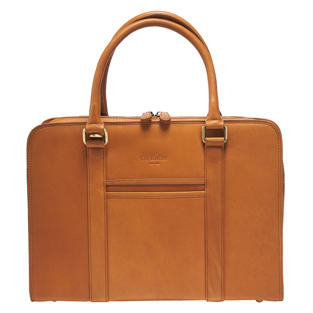 Деловая сумка Dr.Koffer из натуральной кожи коричневая