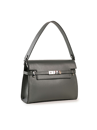 Женская сумка Dr. Koffer из натуральной кожи серая