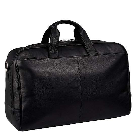 Сумка дорожная Dr.Koffer из натуральной кожи черная