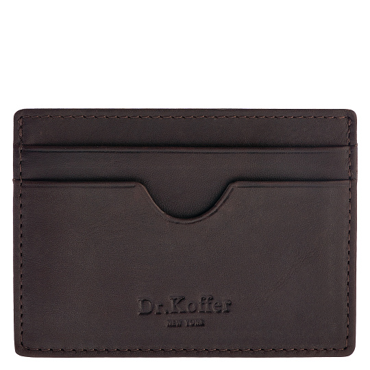 Кредитница Dr.Koffer из натуральной кожи коричневая