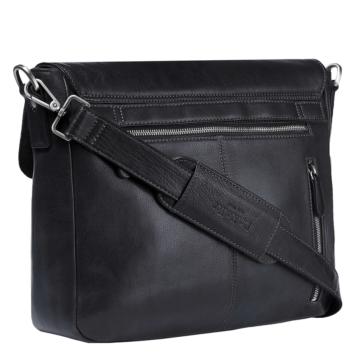 Деловая сумка Dr.Koffer из натуральной кожи черная