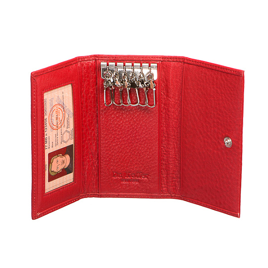 Ключница Dr.Koffer из натуральной кожи красная