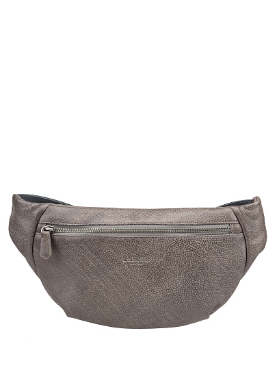 Сумка на пояс Dr. Koffer из натуральной кожи серая