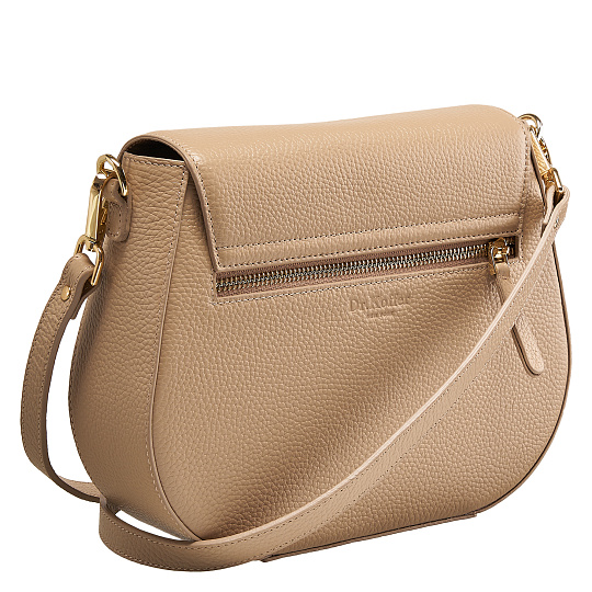 Женская сумка  Dr. Koffer из натуральной кожи бежевая