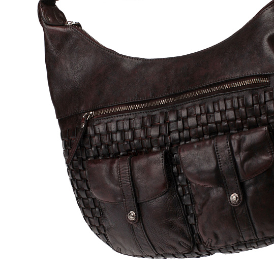 Сумка через плечо Dr.Koffer из натуральной кожи коричневая