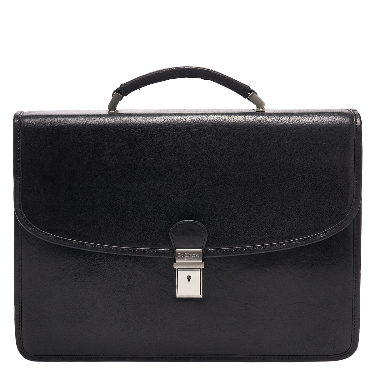Портфель Dr.Koffer из натуральной кожи черный