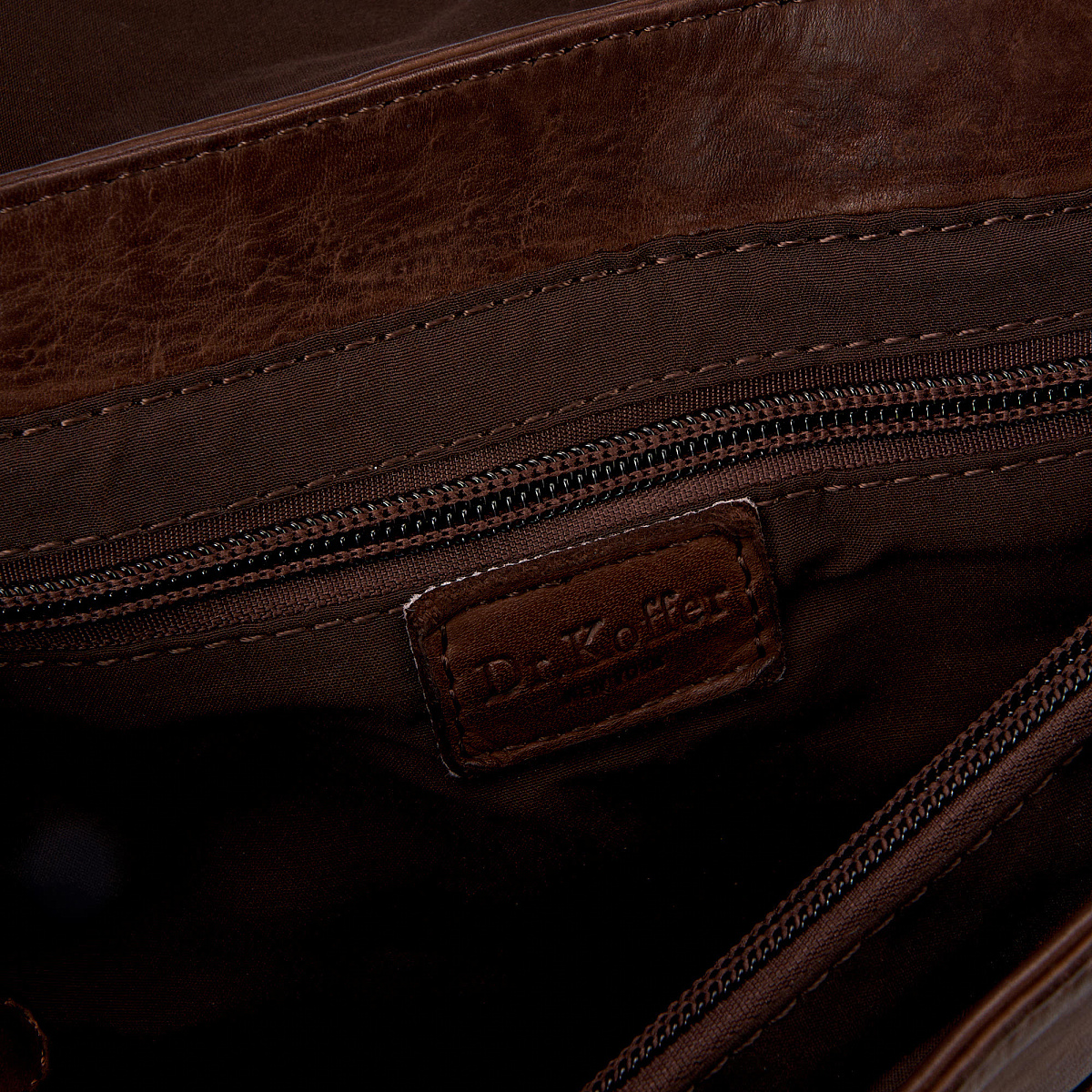 Сумка через плечо Dr.Koffer из натуральной кожи коричневая