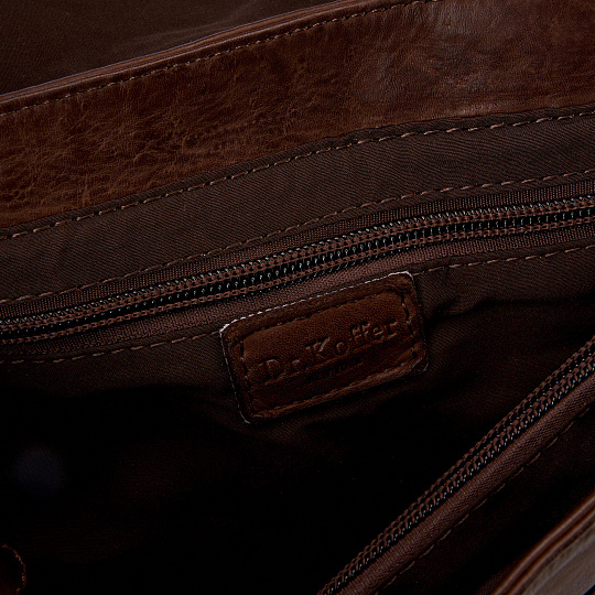 Сумка через плечо Dr.Koffer из натуральной кожи коричневая