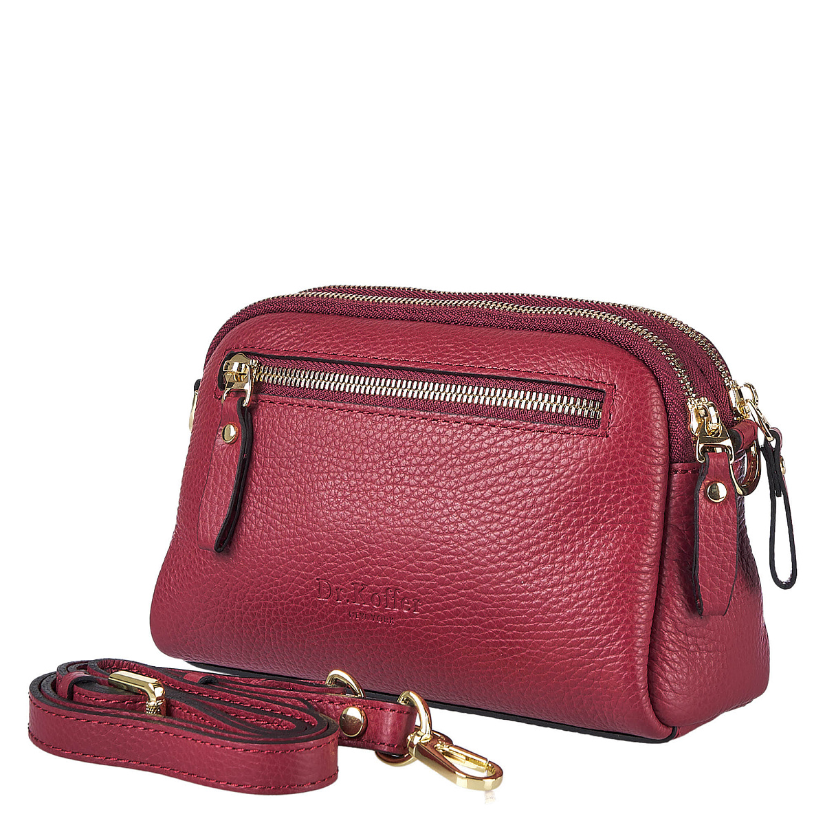 Женская сумка Dr. Koffer из натуральной кожи красная