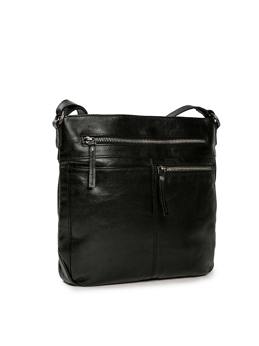 Сумка через плечо Dr.Koffer из натуральной кожи черная