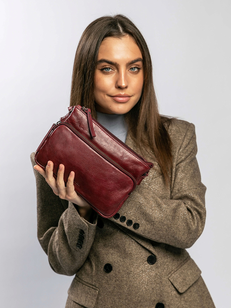 Сумка через плечо Dr.Koffer из натуральной кожи коричневая