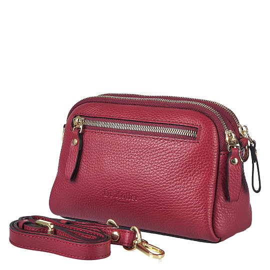 Женская сумка Dr. Koffer из натуральной кожи красная