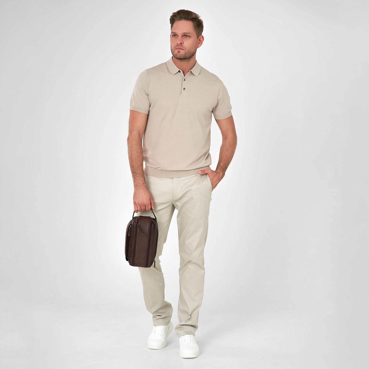 Несессер Dr.Koffer из натуральной кожи коричневый