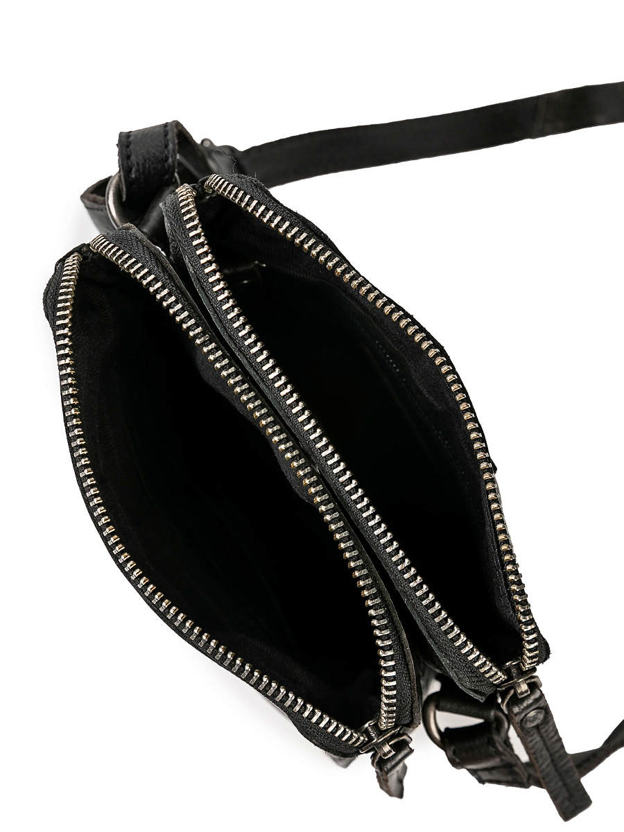 Сумка через плечо Dr.Koffer из натуральной кожи черная