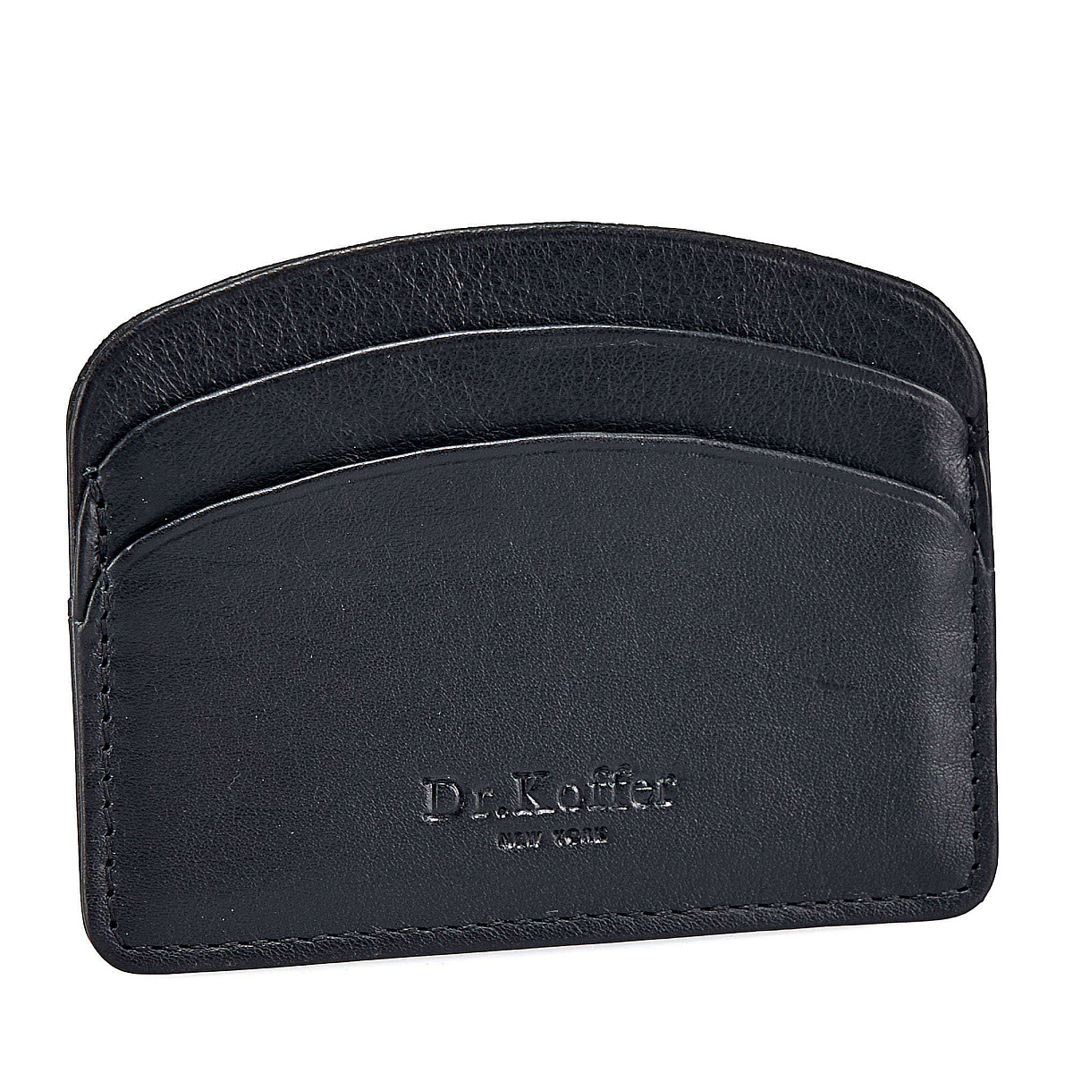 Кредитница Dr.Koffer из натуральной кожи черная