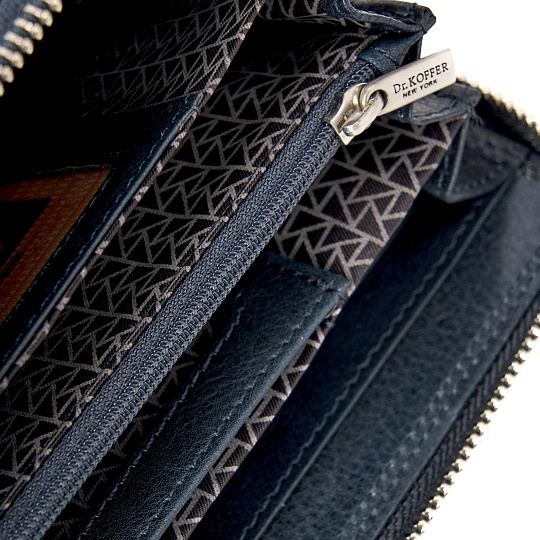 Портмоне Dr.Koffer из натуральной кожи синее