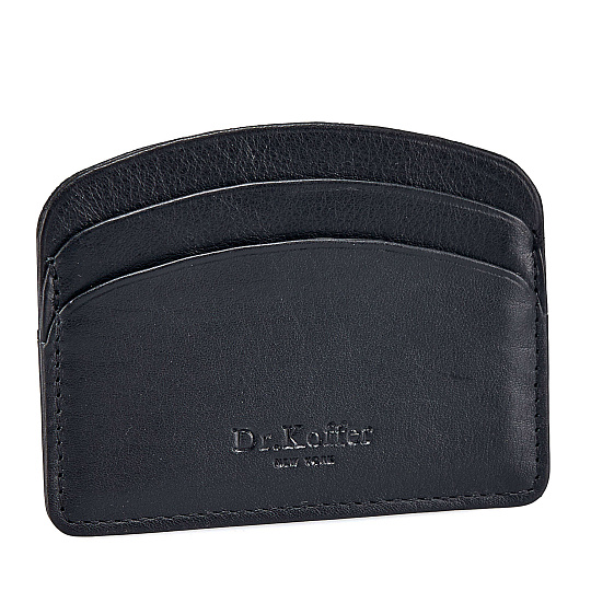 Кредитница Dr.Koffer из натуральной кожи черная