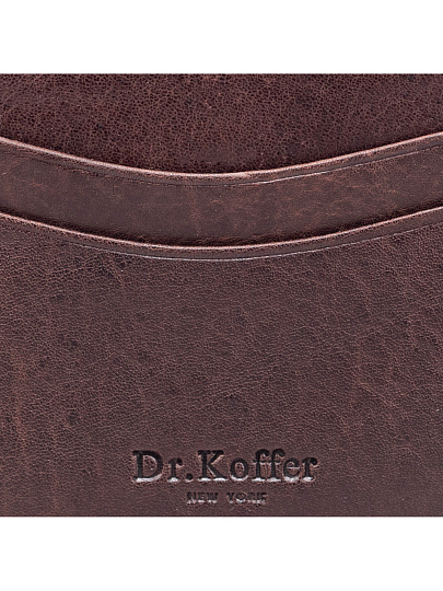 Кредитница Dr.Koffer из натуральной кожи коричневая