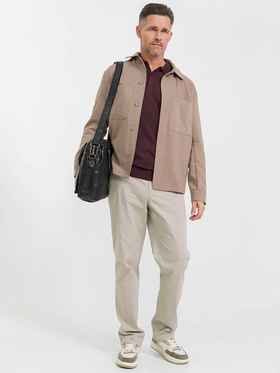 Деловая сумка Dr.Koffer из натуральной кожи черная