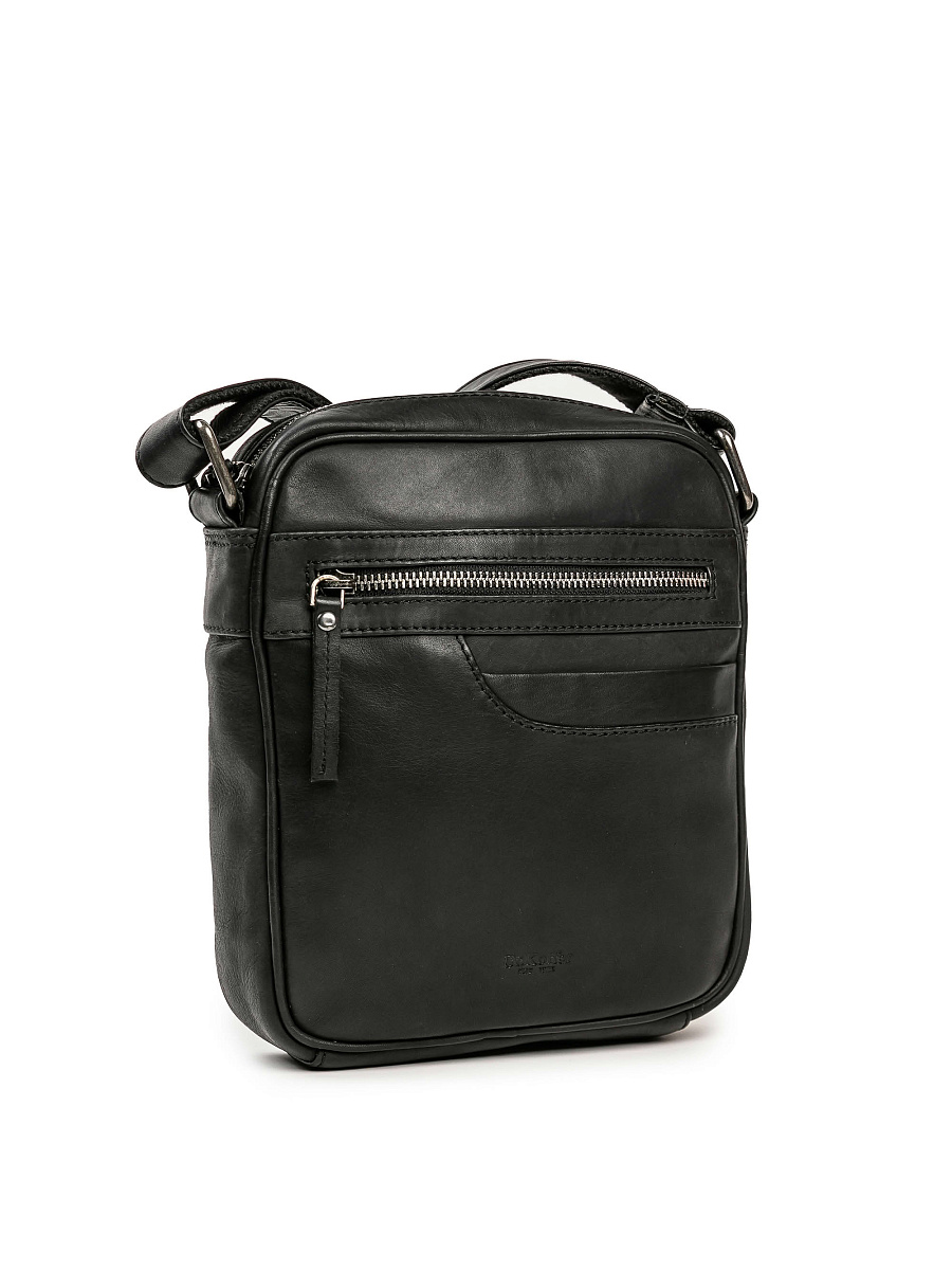 Сумка через плечо Dr.Koffer из натуральной кожи черная