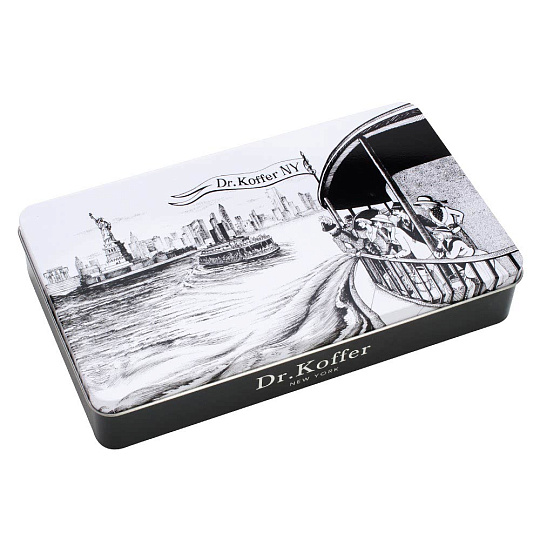 Очечник Dr. Koffer из натуральной кожи синий