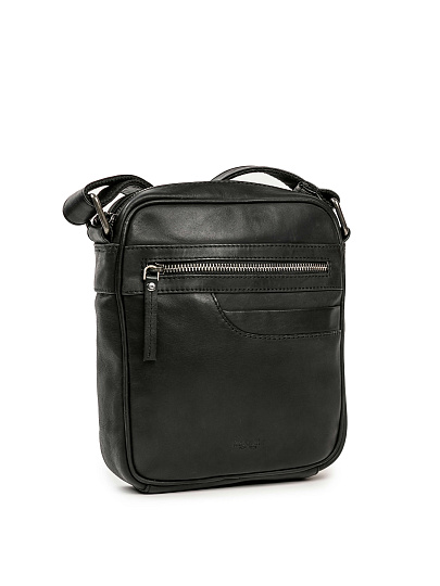 Сумка через плечо Dr.Koffer из натуральной кожи черная