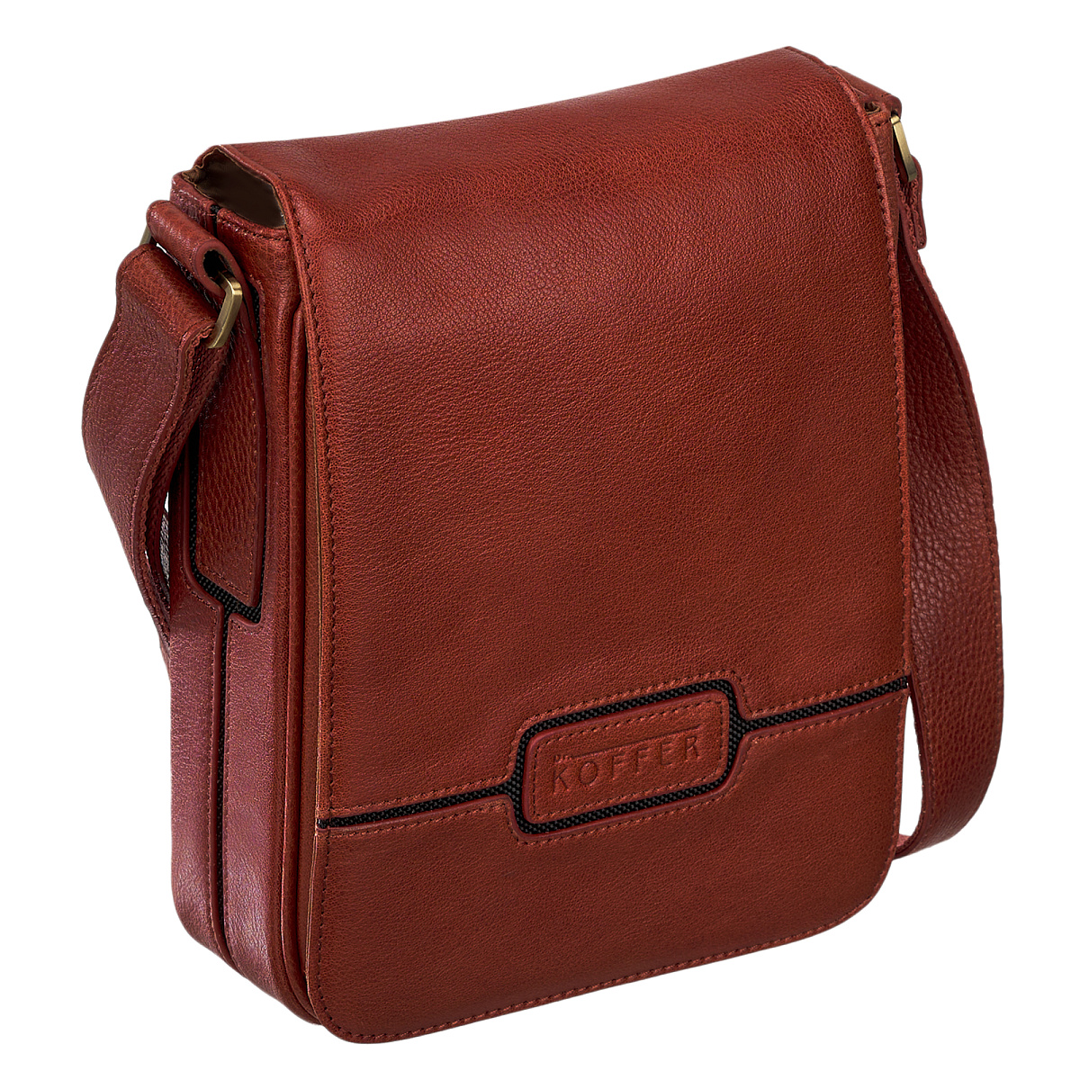 Сумка через плечо Dr.Koffer из натуральной кожи коричневая