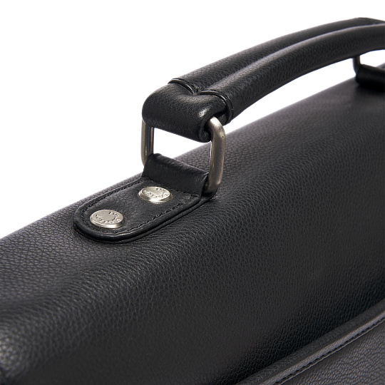 Портфель Dr.Koffer из натуральной кожи черный