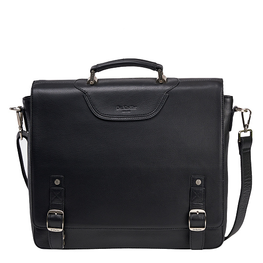 Портфель Dr.Koffer из натуральной кожи черный