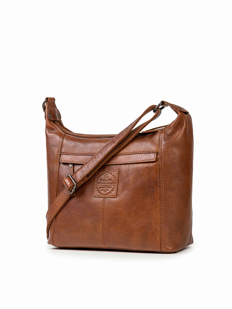 Сумка через плечо Dr.Koffer из натуральной кожи коричневая