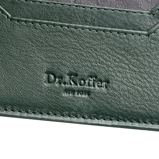 Кредитница Dr.Koffer из натуральной кожи зеленая