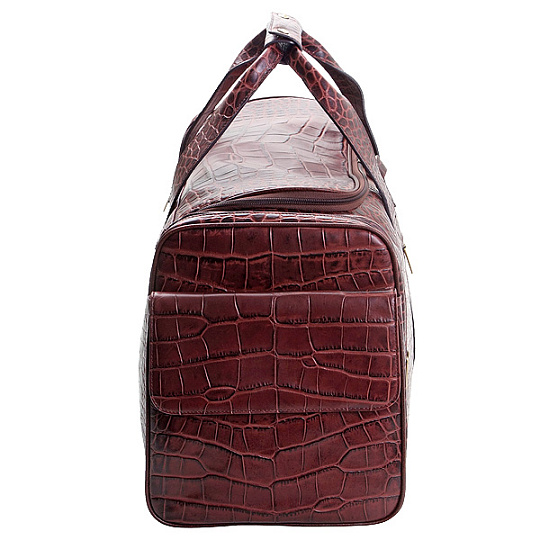 Сумка дорожная Dr.Koffer из натуральной кожи коричневая