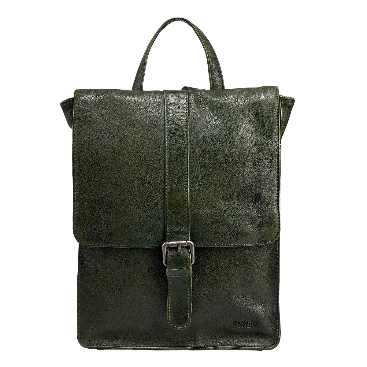 Рюкзак Dr.Koffer из натуральной кожи зеленый
