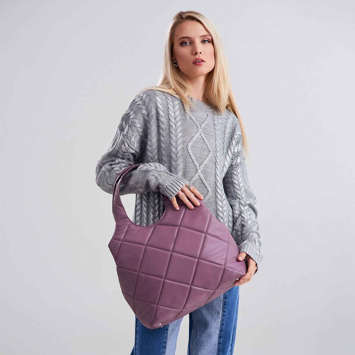 Женская сумка Dr. Koffer из натуральной кожи розовая