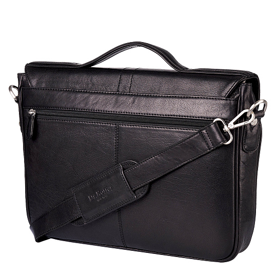 Портфель Dr.Koffer из натуральной кожи черный