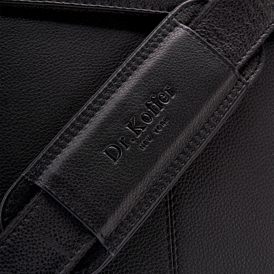 Деловая сумка Dr.Koffer из натуральной кожи черная