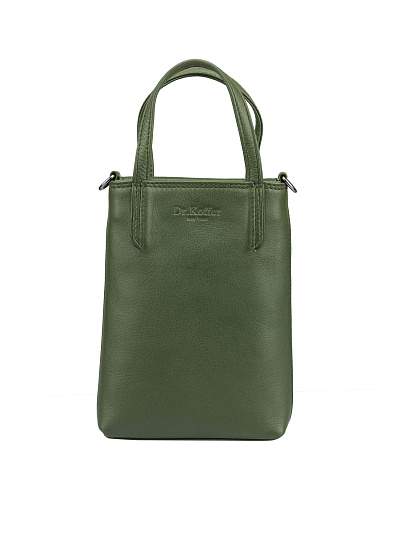 Сумка через плечо Dr.Koffer из натуральной кожи зеленая