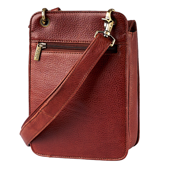 Сумка через плечо Dr.Koffer из натуральной кожи коричневая